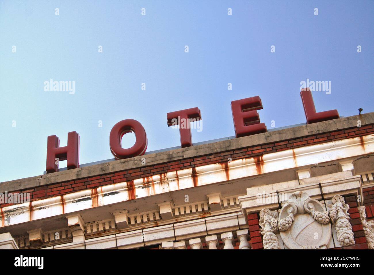 Historic Abandoned Hotel, Shreveport Louisiana Stock Photo