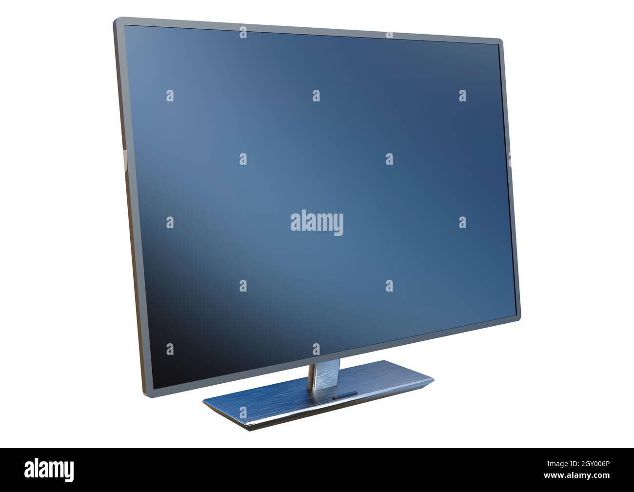 3D rendering of a computer screen isolated on white background Stock ...