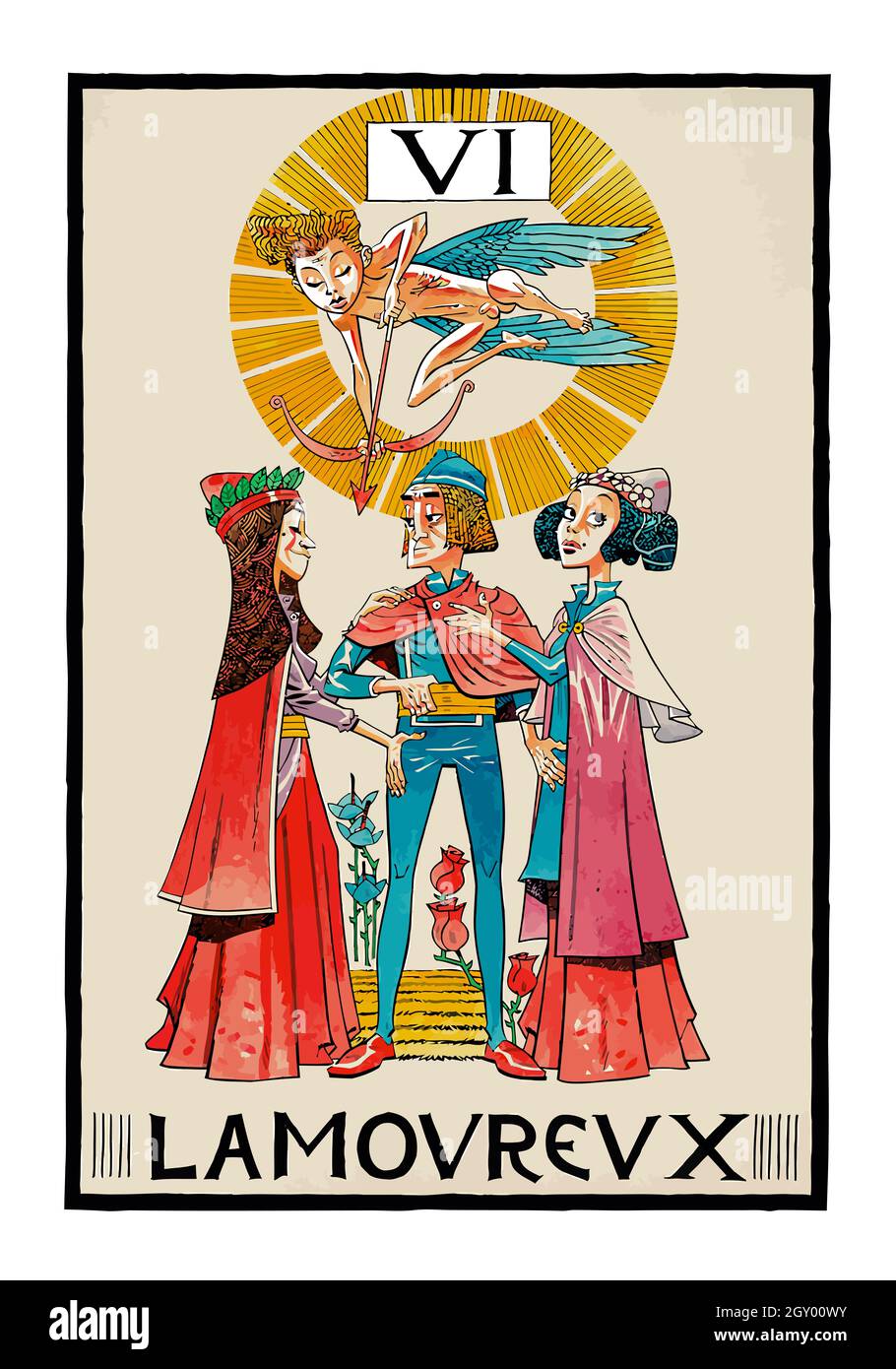 tarot fortune telling card illustration Stock Photo Alamy