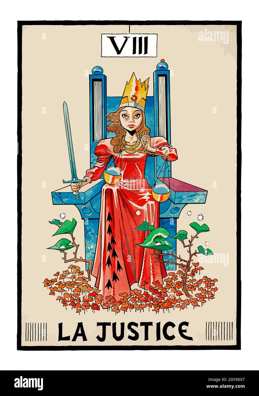 tarot fortune telling card illustration Stock Photo Alamy