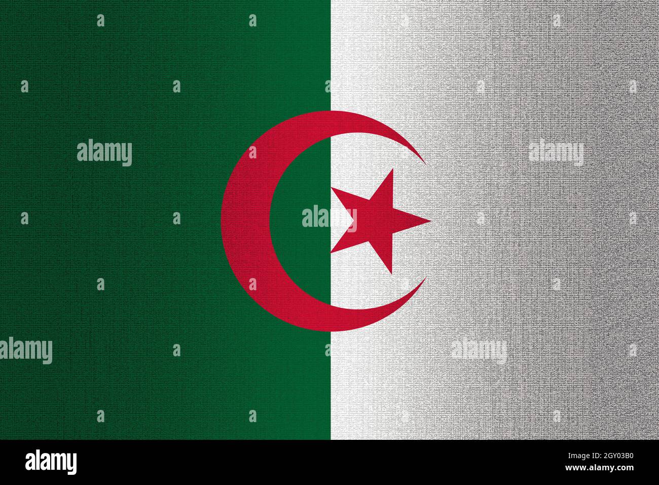 Flag of Algeria on a stone wall background Stock Photo - Alamy