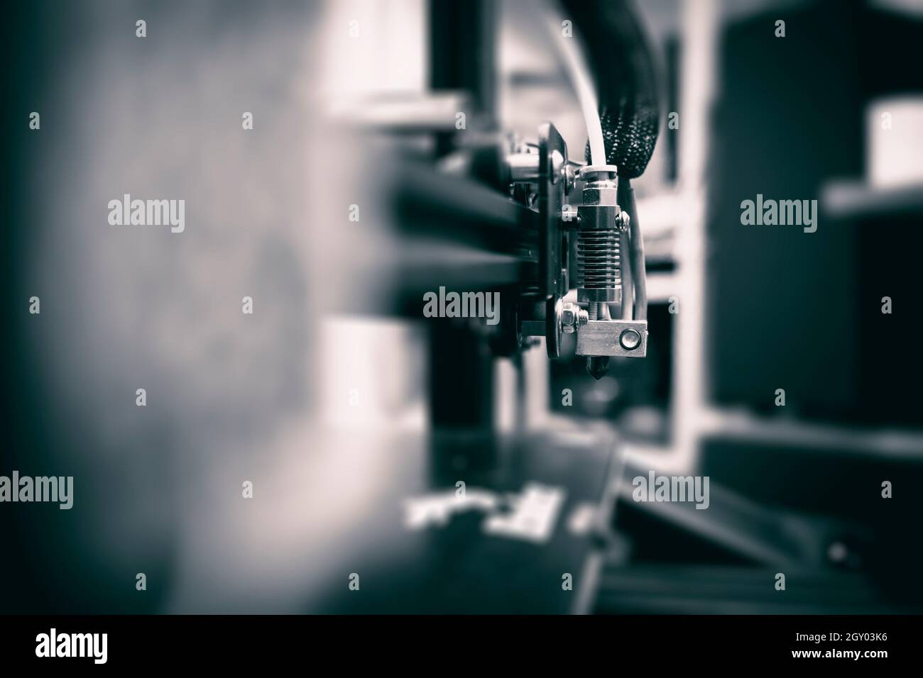3d Printing Technology Concept. Toned Image of 3D Printer. Stock Photo