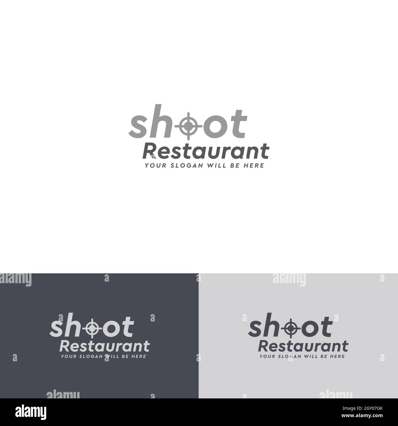 Shooting target logo design concept Stock Vector