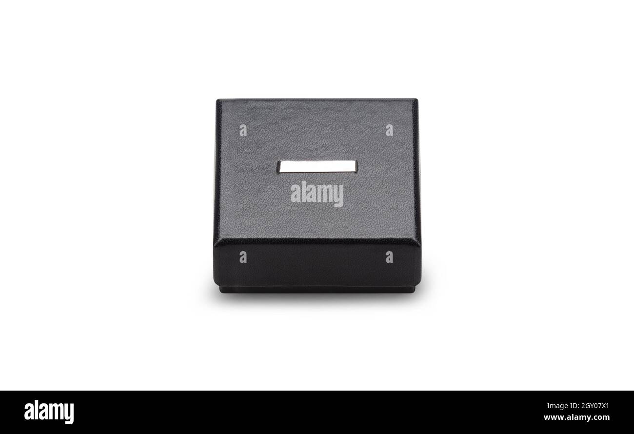 Black gilf box isolated on white background with clipping path. Stock Photo