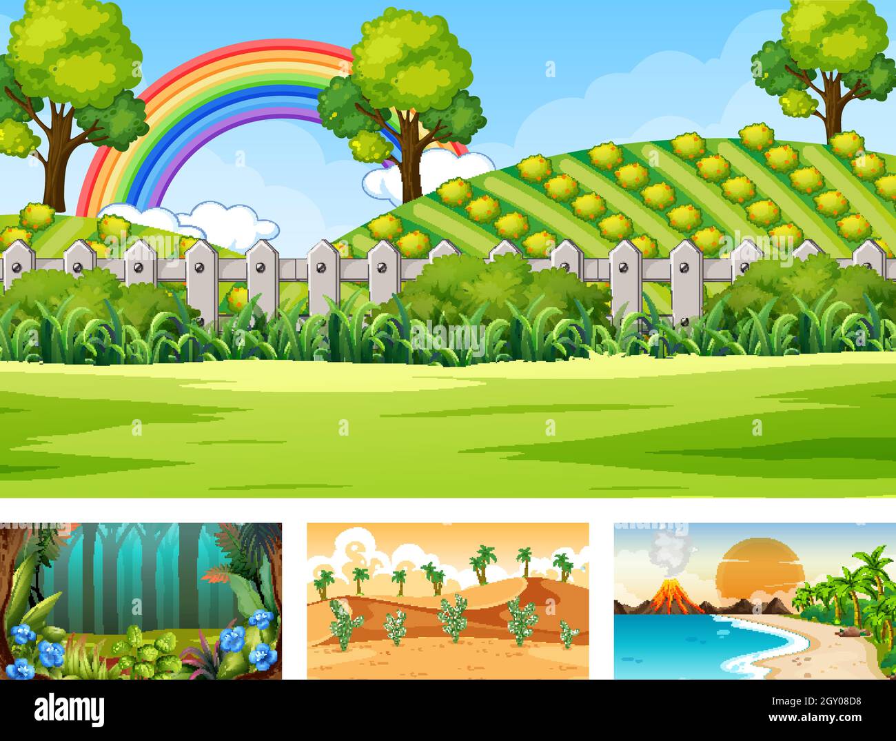 Arid Horizontal Stock Vector Images - Alamy