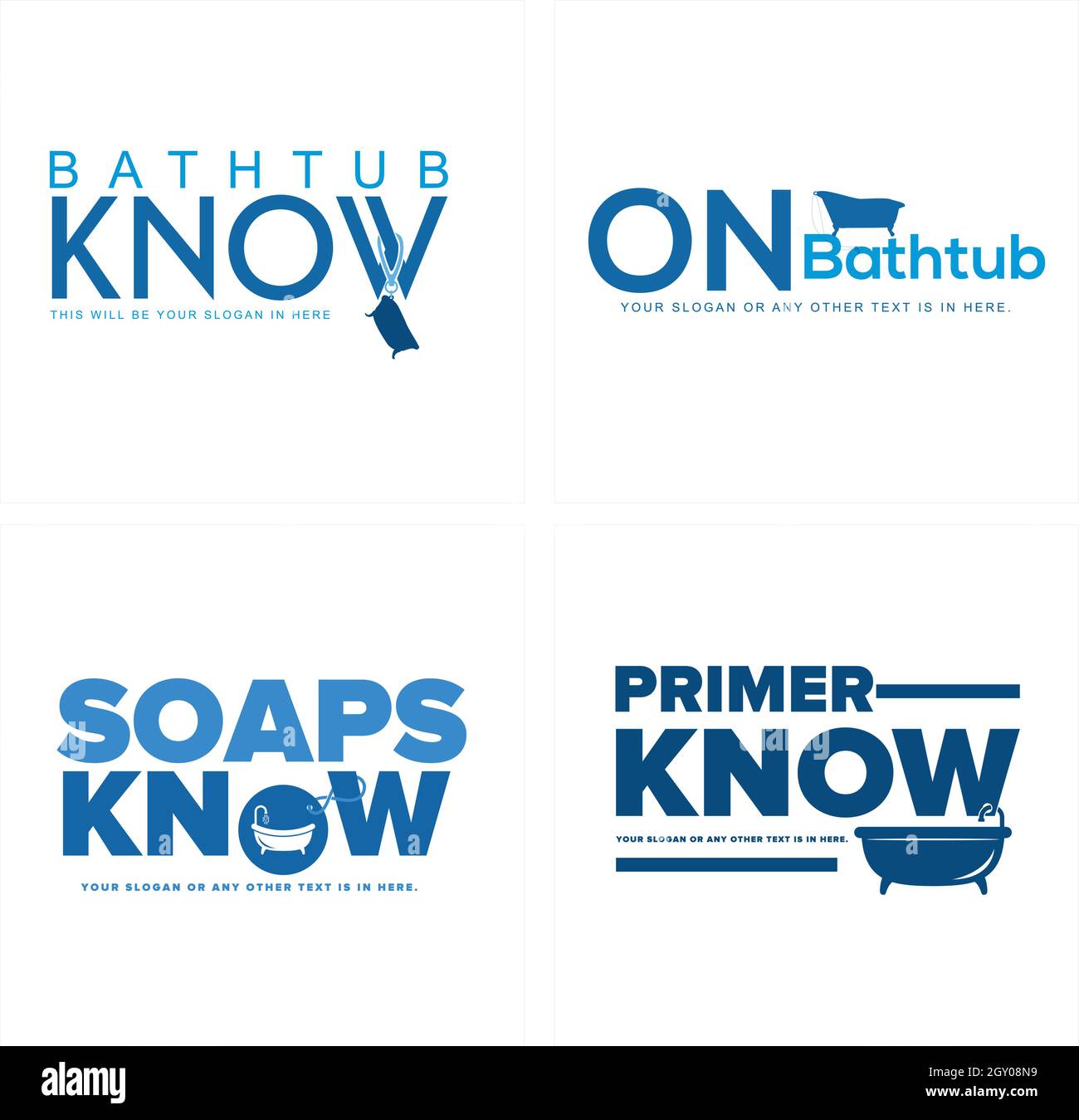 Wordmark Bathtub logo design Stock Vector Image & Art Alamy