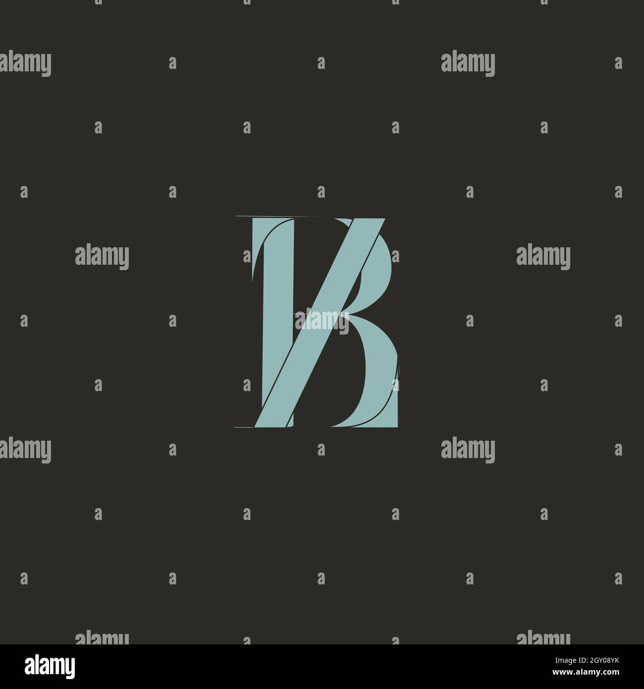 Initial BZ or ZB uppercase letter icon logo Stock Vector