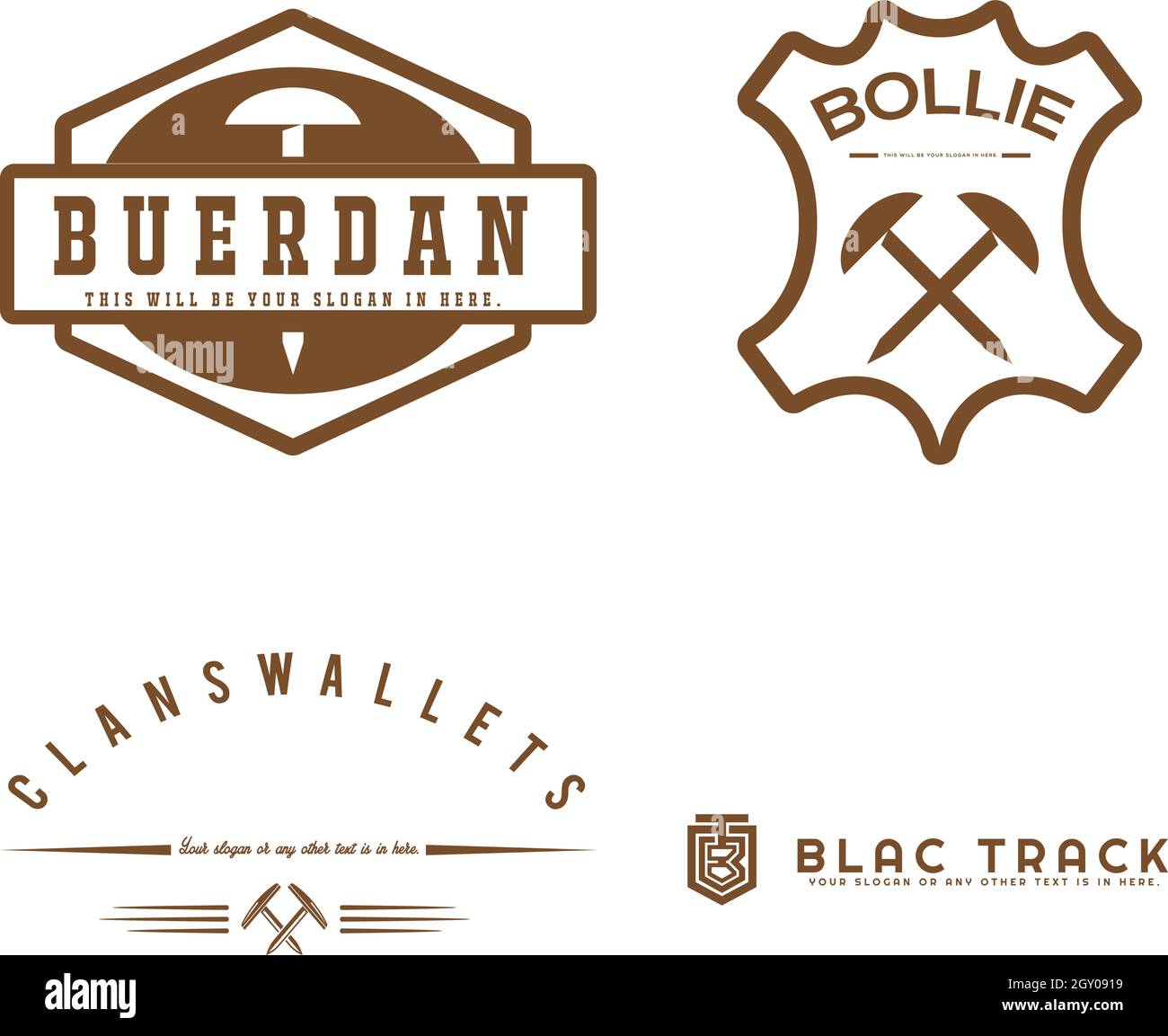 Industrial business wallets brand logo design Stock Vector Image & Art