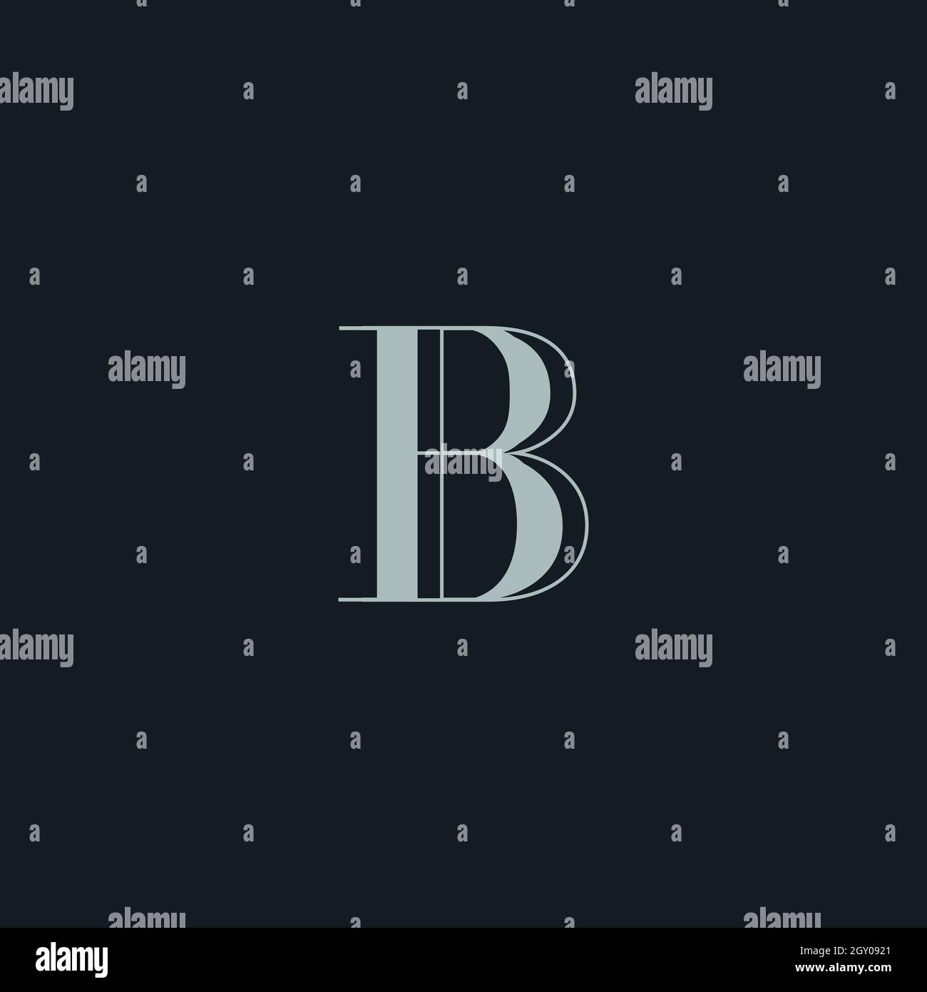 Initial BB uppercase letter icon logo Stock Vector