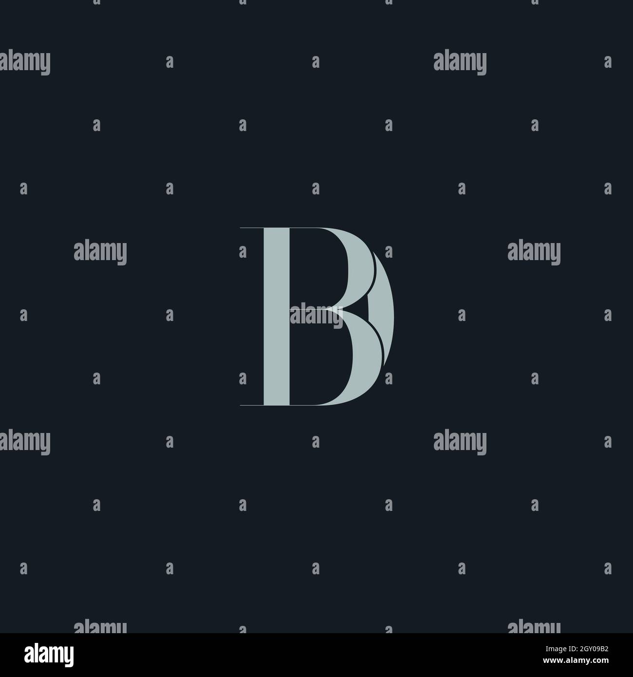Initial BD or DB uppercase letter icon logo Stock Vector