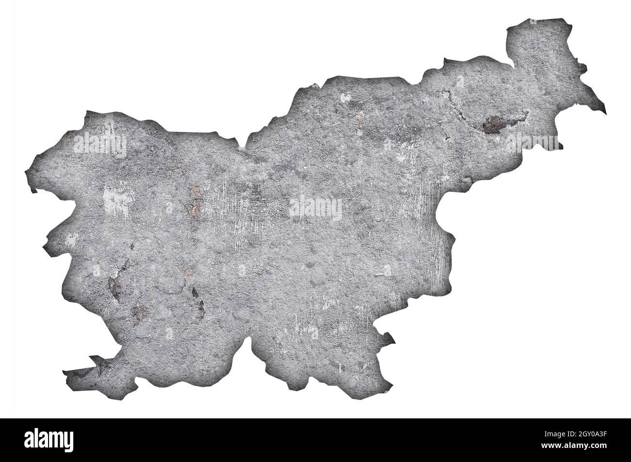 Map of Slovenia on weathered concrete Stock Photo - Alamy