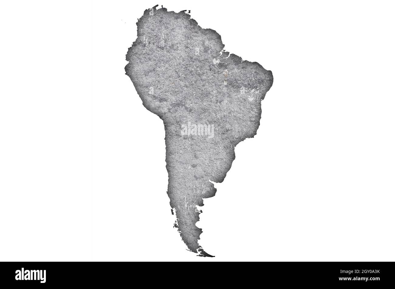 Map of South America on weathered concrete Stock Photo - Alamy