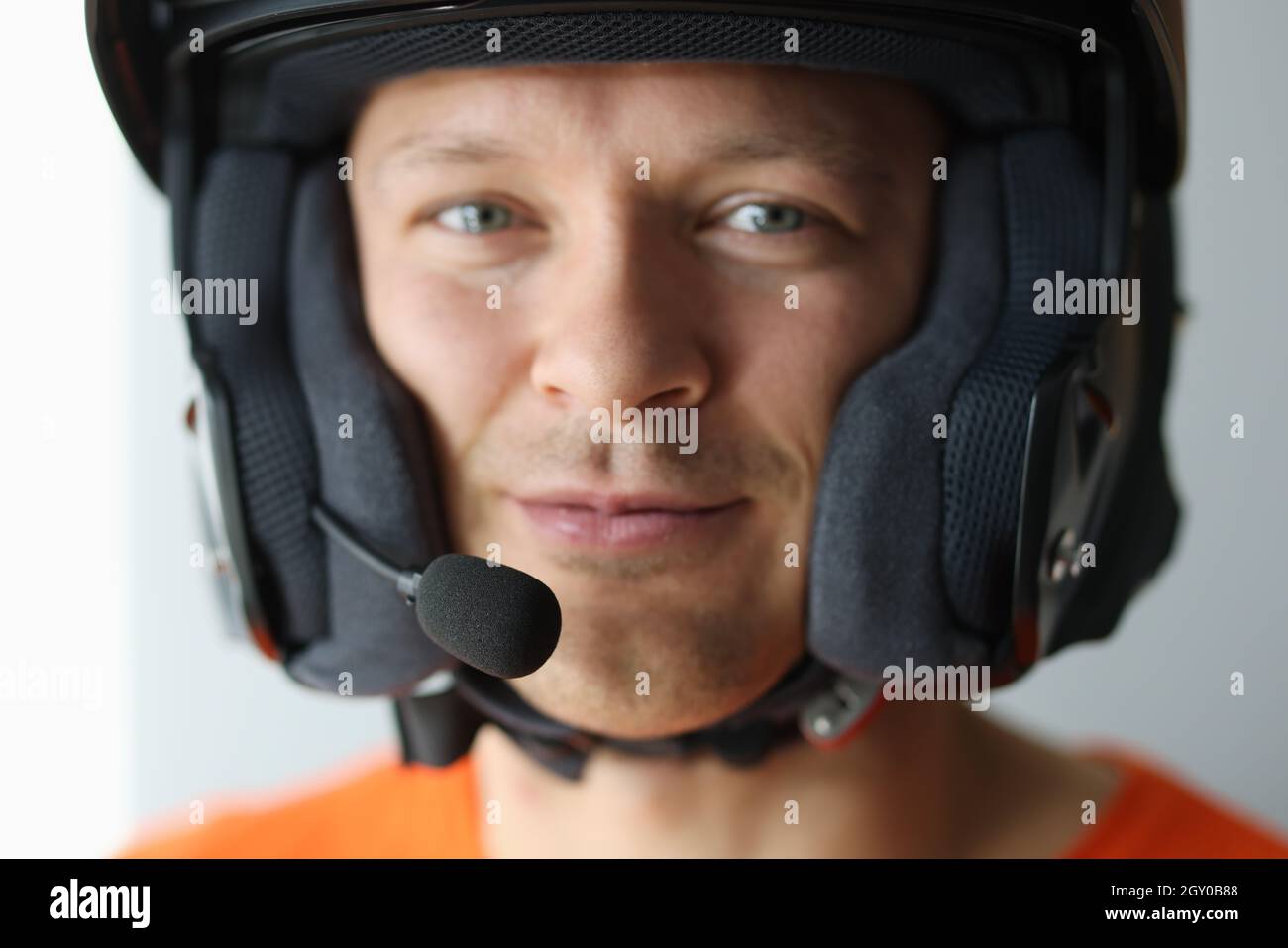 In helmet store microphone