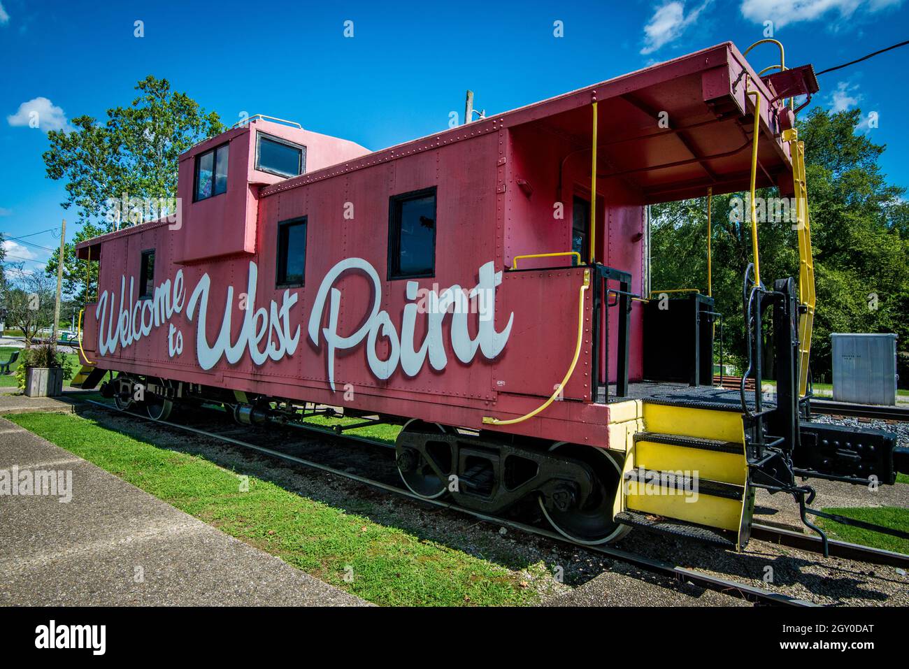 West Point Kentucky Train Car - Hardin County Stock Photo