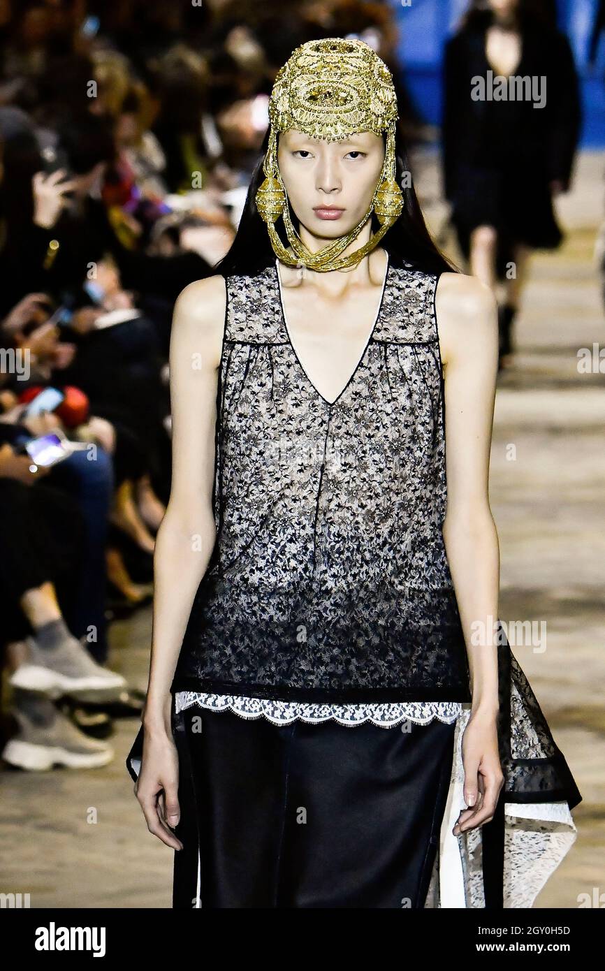 Paris, France. 05th Oct, 2021. Model on the runway at the Chanel