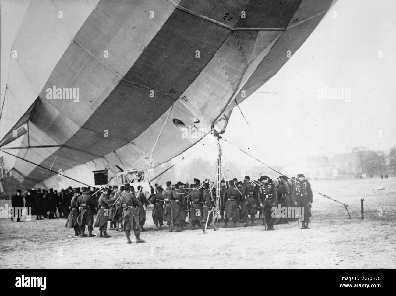 Vintage photo April 3rd 1913 of German airship, H class Zeppelin IV, or