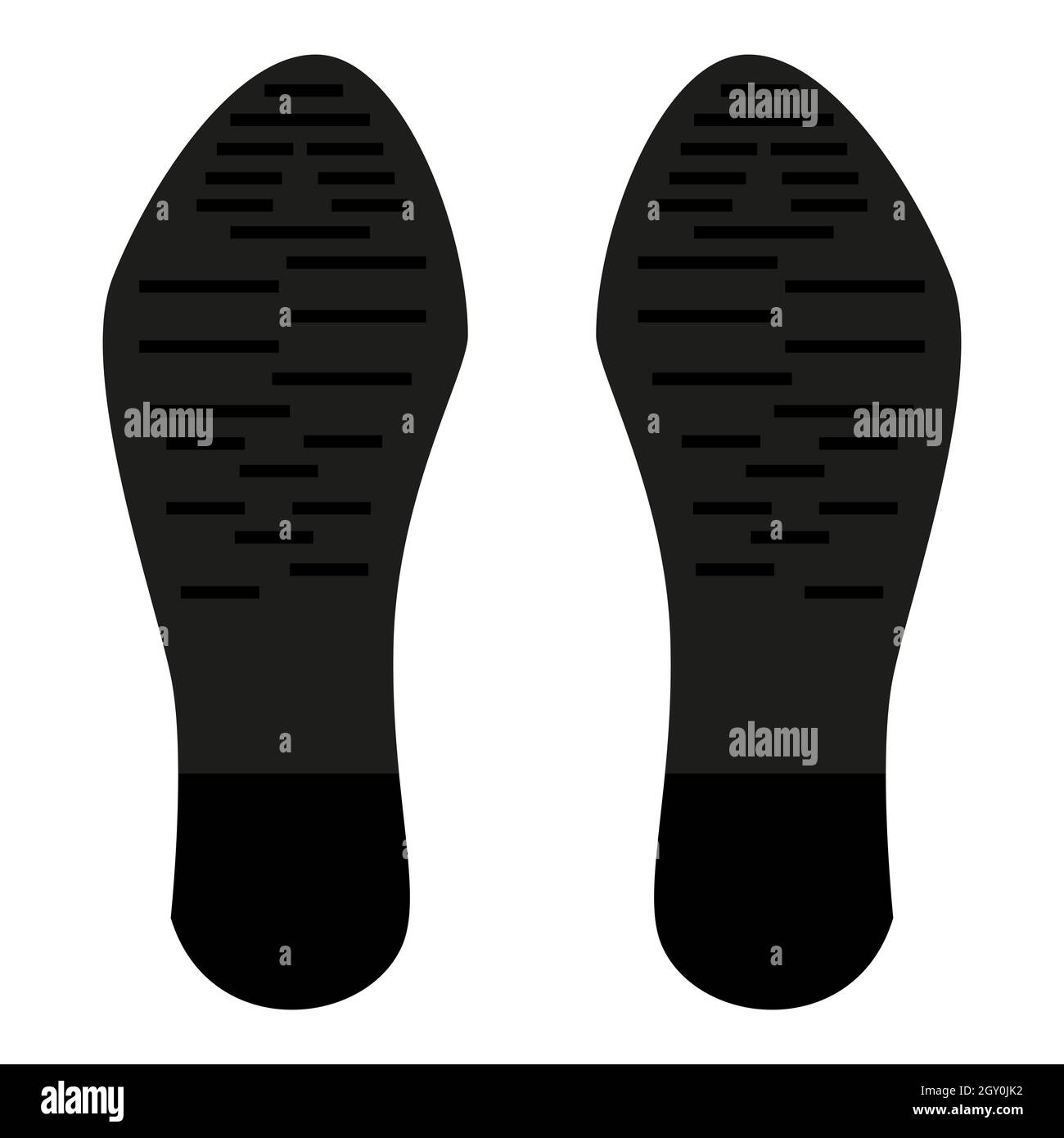 Imprint of the sole of a male boot isolated on white. Dark soles of ...