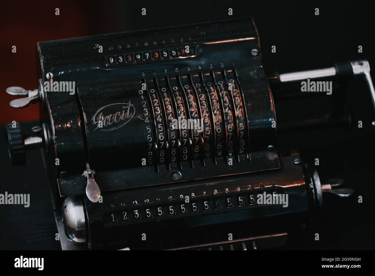 Old calculating machine displayed at the Science and Technology Museum ...
