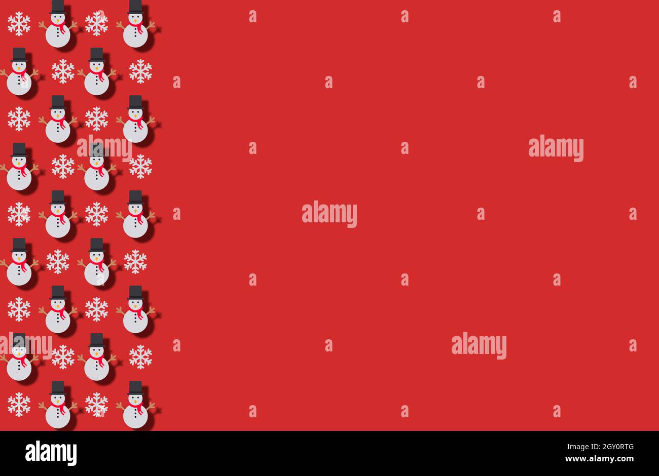Christmas background with 3D rendered snowmen with copyspace Stock ...