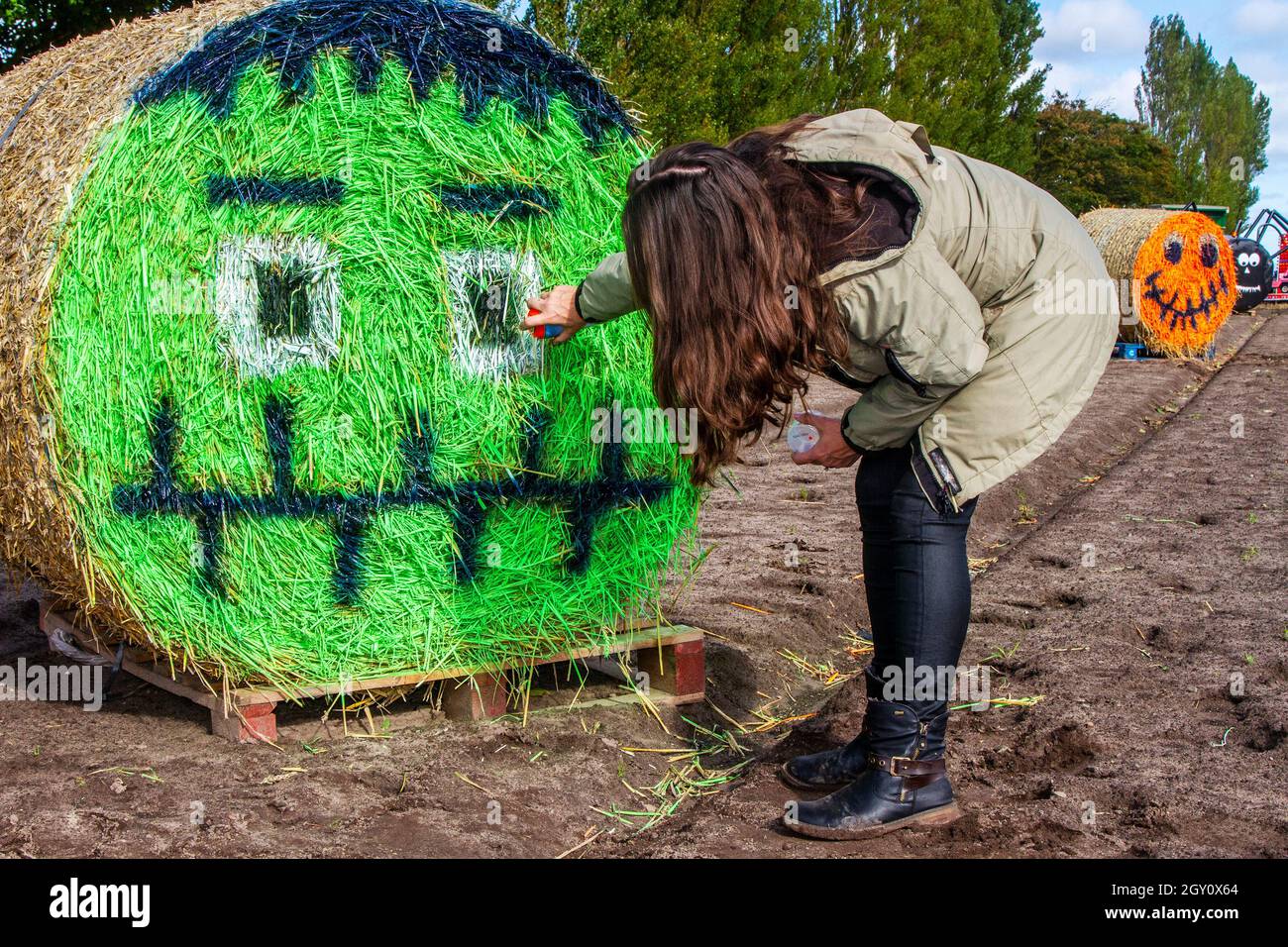 Emoji straw bales smiley faces hires stock photography and images Alamy