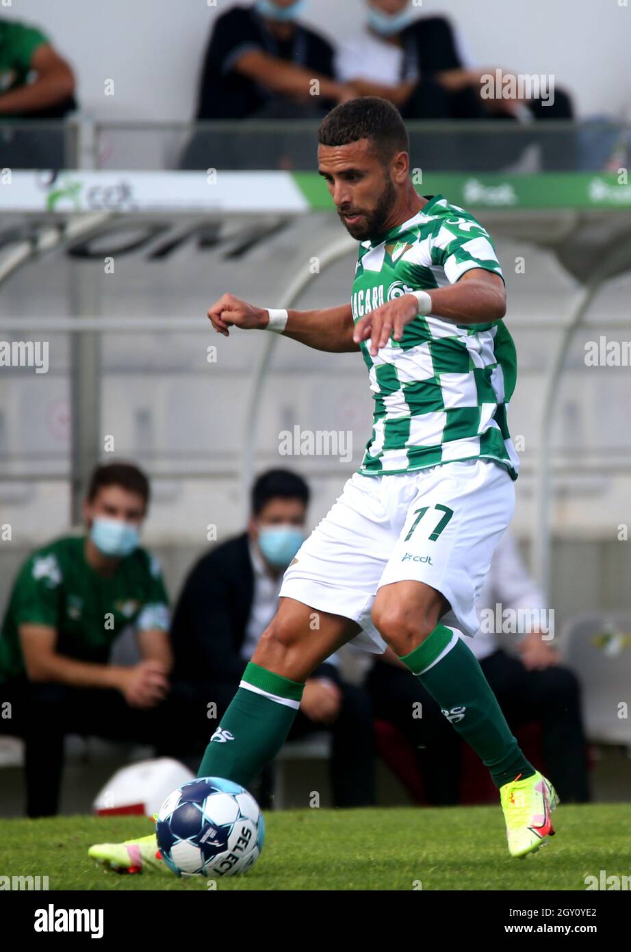 MOREIRA DE CONEGOS, PORTUGAL - SEPTEMBER 25: Paulinho of Moreirense FC in action ,during the Liga Portugal Bwin match between Moreirense FC and FC Arouca at Estadio Comendador Joaquim de Almeida Freitas on September 25, 2021 in Moreira De Conegos , Portugal. (Photo by MB Media) Stock Photo