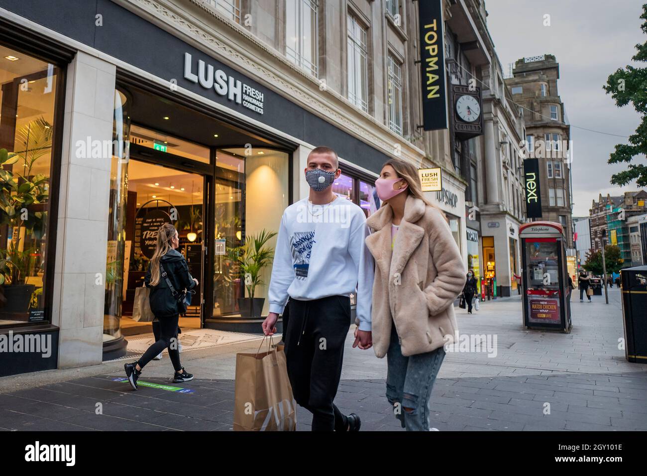 Shoppers walk along Whitechapel in Liverpool city centre which is now