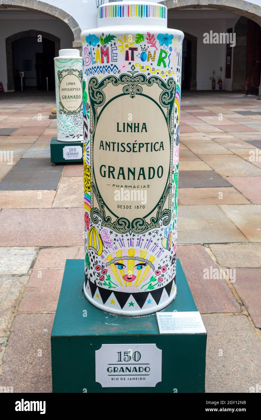 Museo Nacional de Historia.Exhibit honoring the 150th anniversary of the Granado Pharmacies which is considered the most traditional pharmacy in Brazi Stock Photo