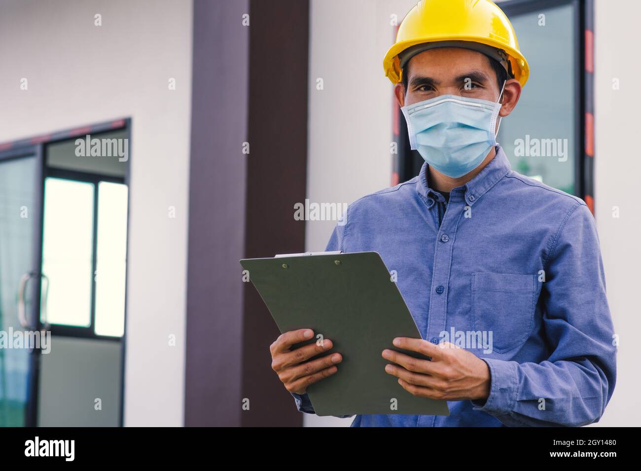 Architecture Engineer engineering inspection on site building ...