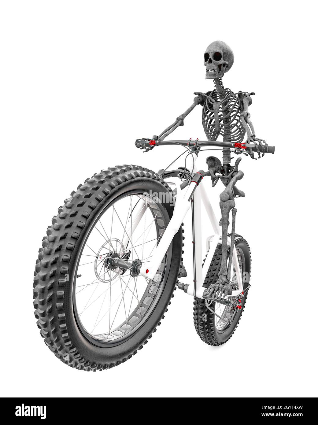 skeleton is riding a bike, 3d illustration Stock Photo Alamy