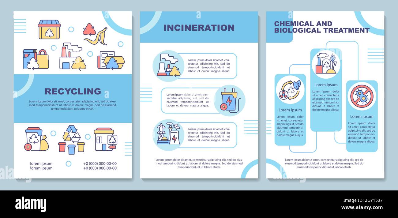 Waste disposal methods brochure template Stock Vector Image & Art Alamy