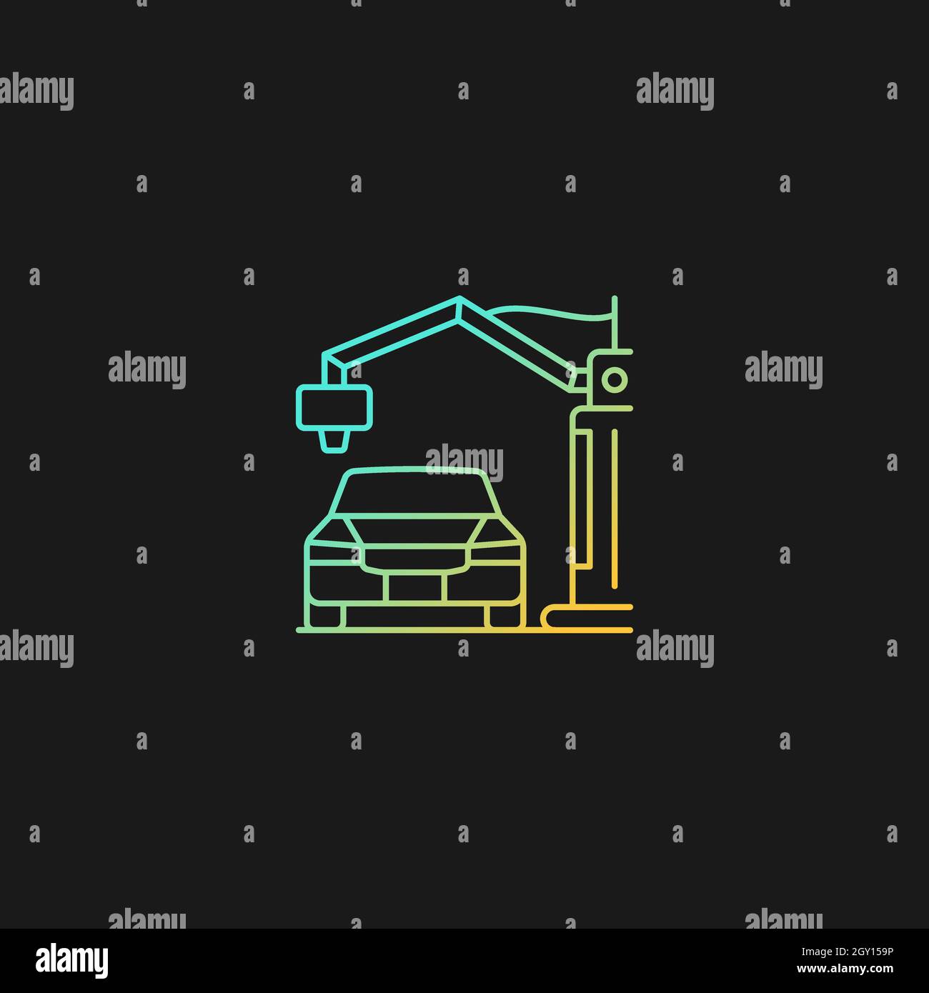3d printed automobile gradient vector icon for dark theme Stock Vector ...