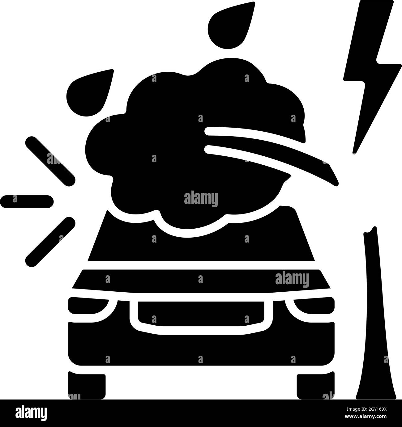 Car tree crash Black and White Stock Photos & Images - Alamy