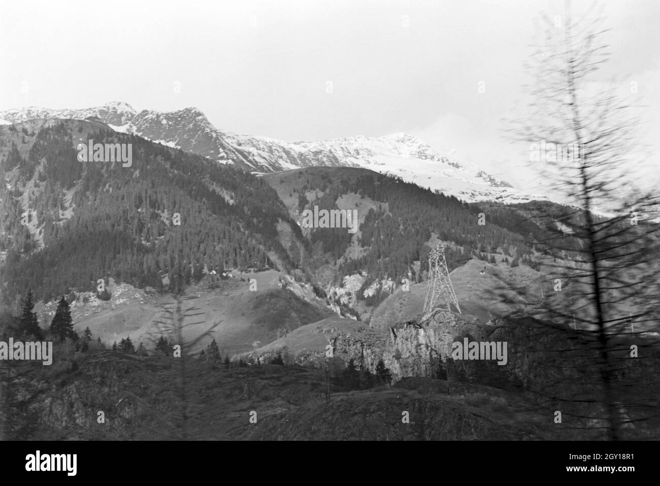 Zugreise durch Italien, 1930er Jahre. Train journey through Italy, 1930s. Stock Photo