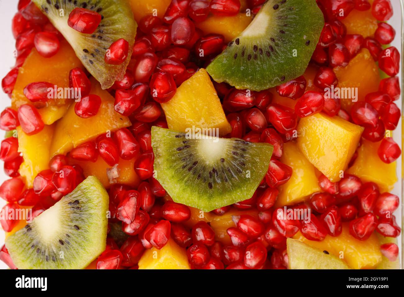 Mixed fruit cut pieces Stock Photo