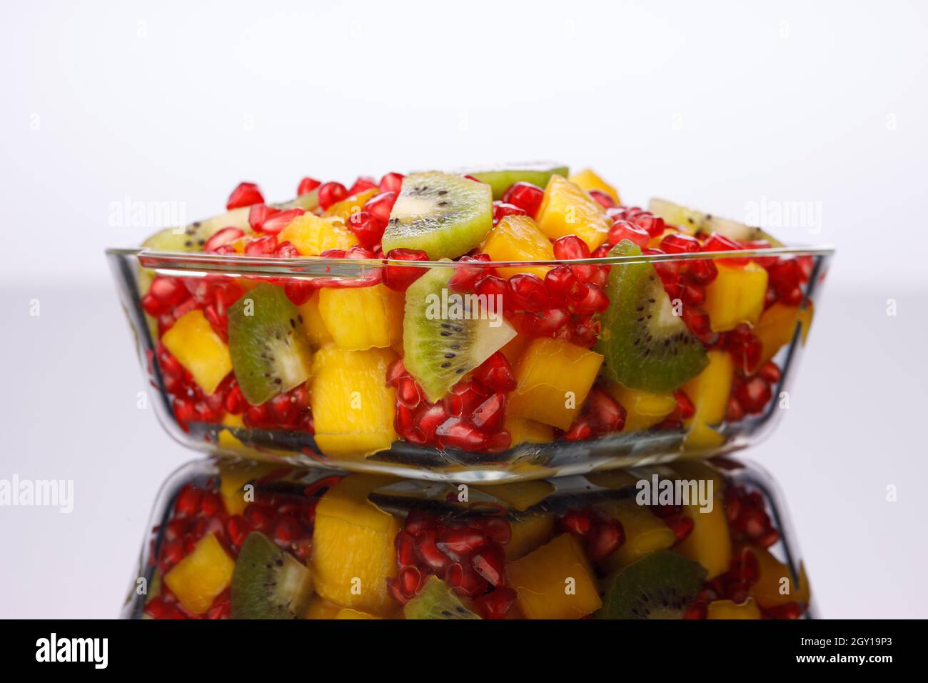 Mixed fruit cut pieces Stock Photo