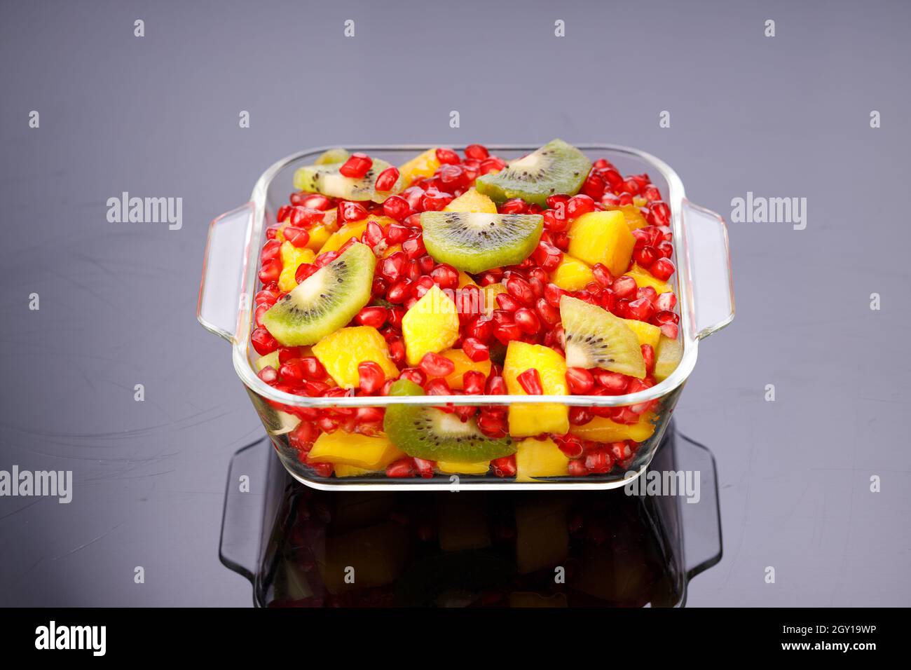 Mixed fruit cut pieces Stock Photo