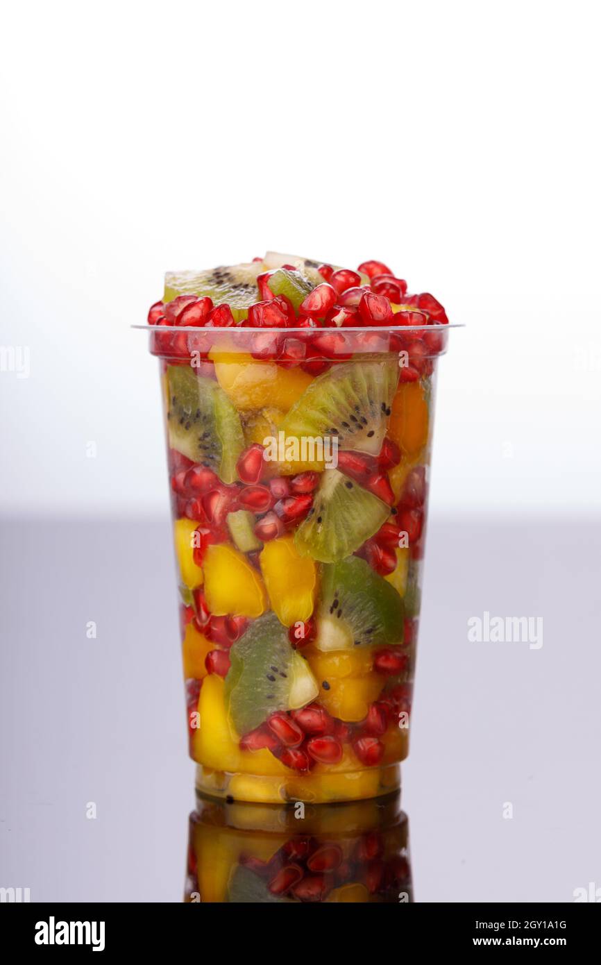 Mixed fruit cut pieces Stock Photo