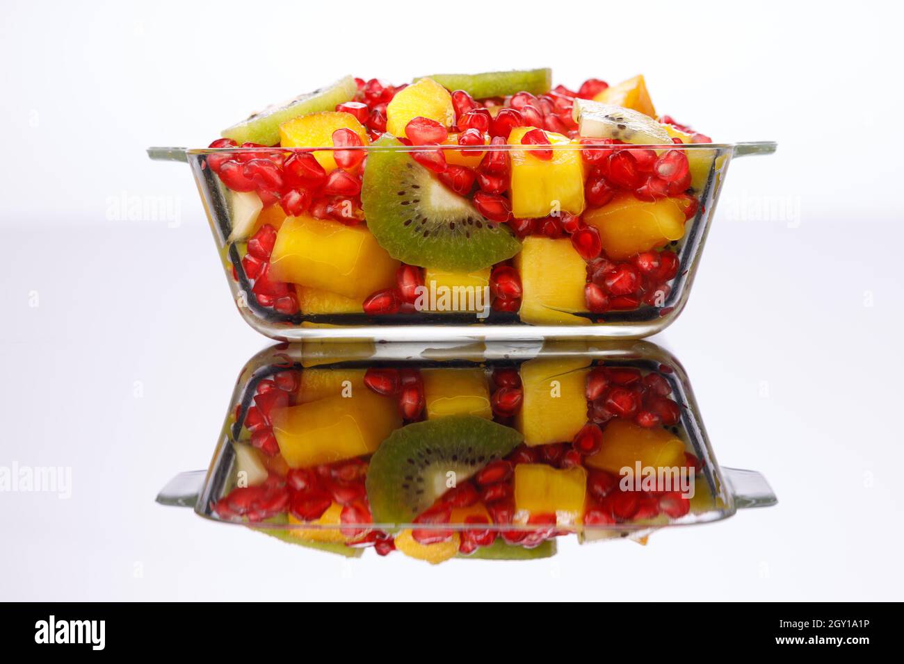 Mixed fruit cut pieces Stock Photo