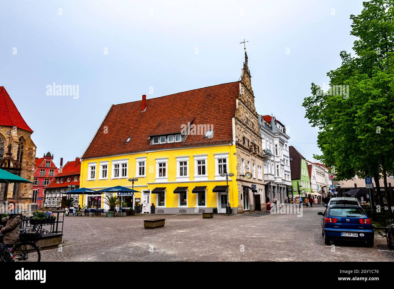 Historical part of the Herford city in Germany Stock Photo