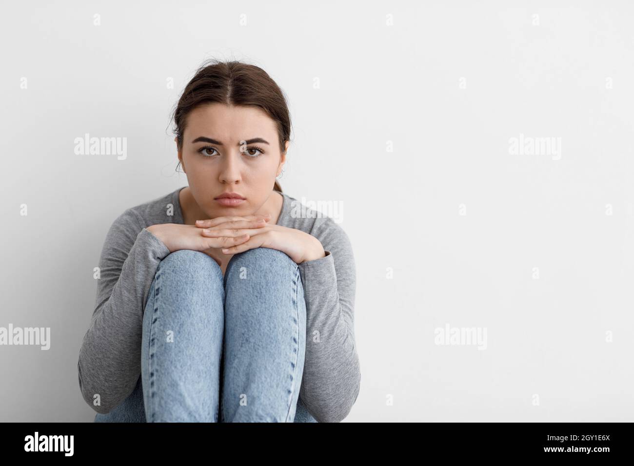 Face Scared Woman Stock Photo 12123496