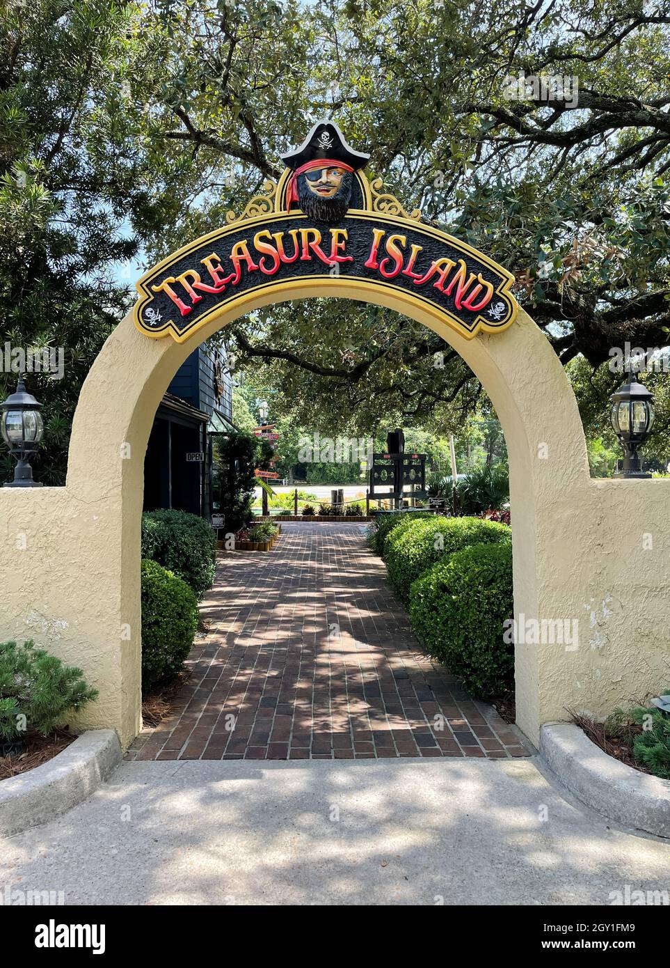 Myrtle Beach, SC / USA September 5, 2021 Front view of Treasure