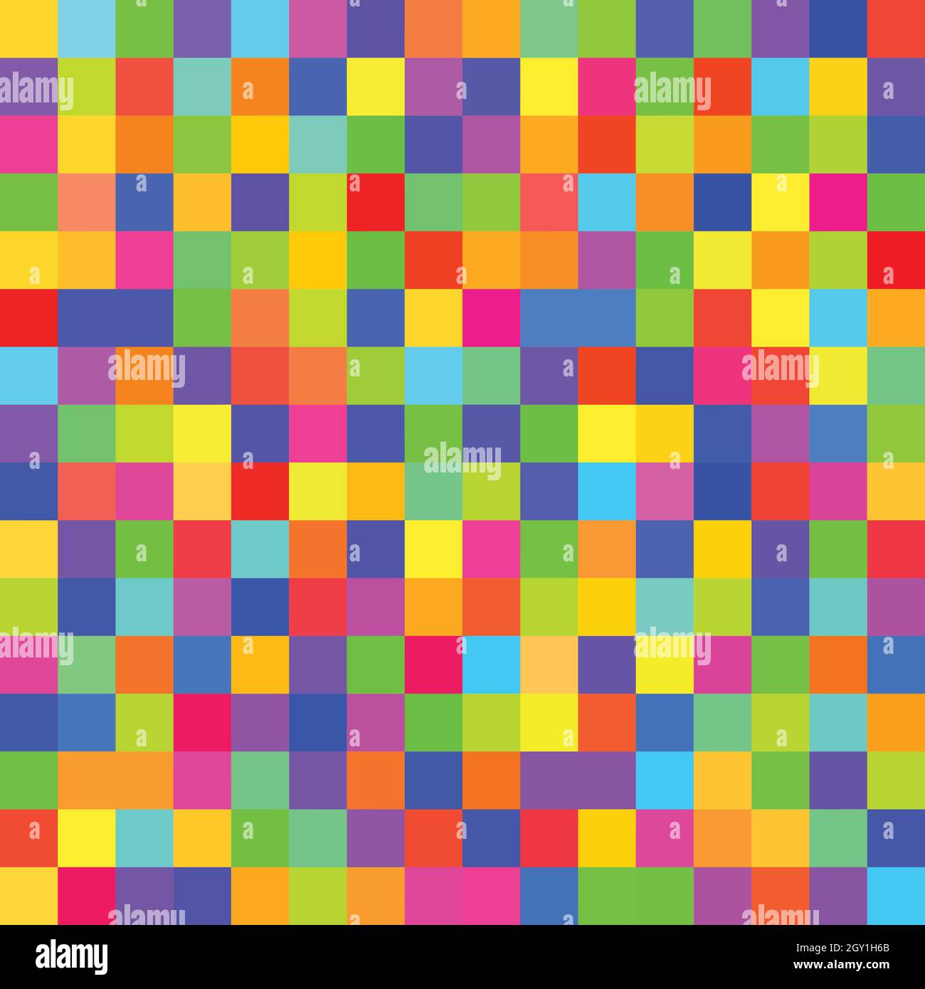 Seamless random squares, mosaic tiles pixelated, pixels colorful