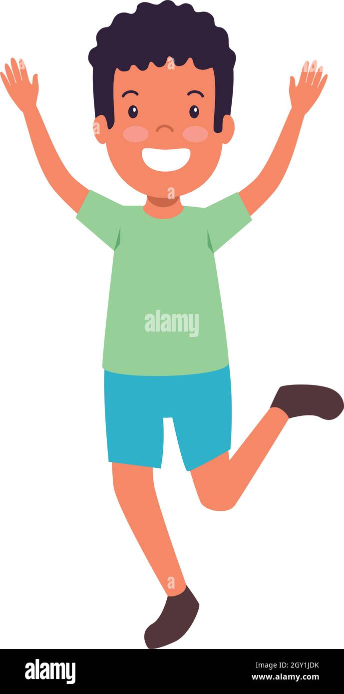 cute boy happy Stock Vector Image & Art - Alamy