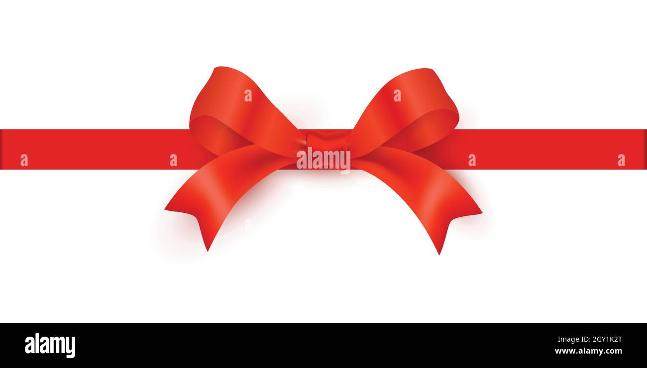 Red Bow Isolated on white Background. Vector illustration Stock Vector ...