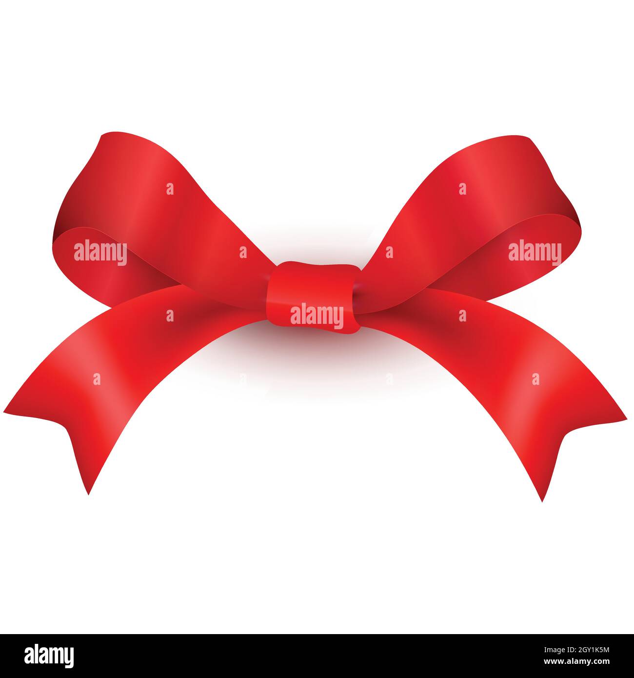 Red Bow Isolated on white Background. Vector illustration Stock Vector ...