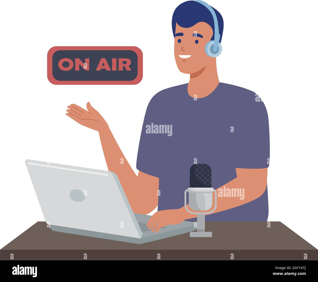 male podcaster icon Stock Vector Image & Art - Alamy
