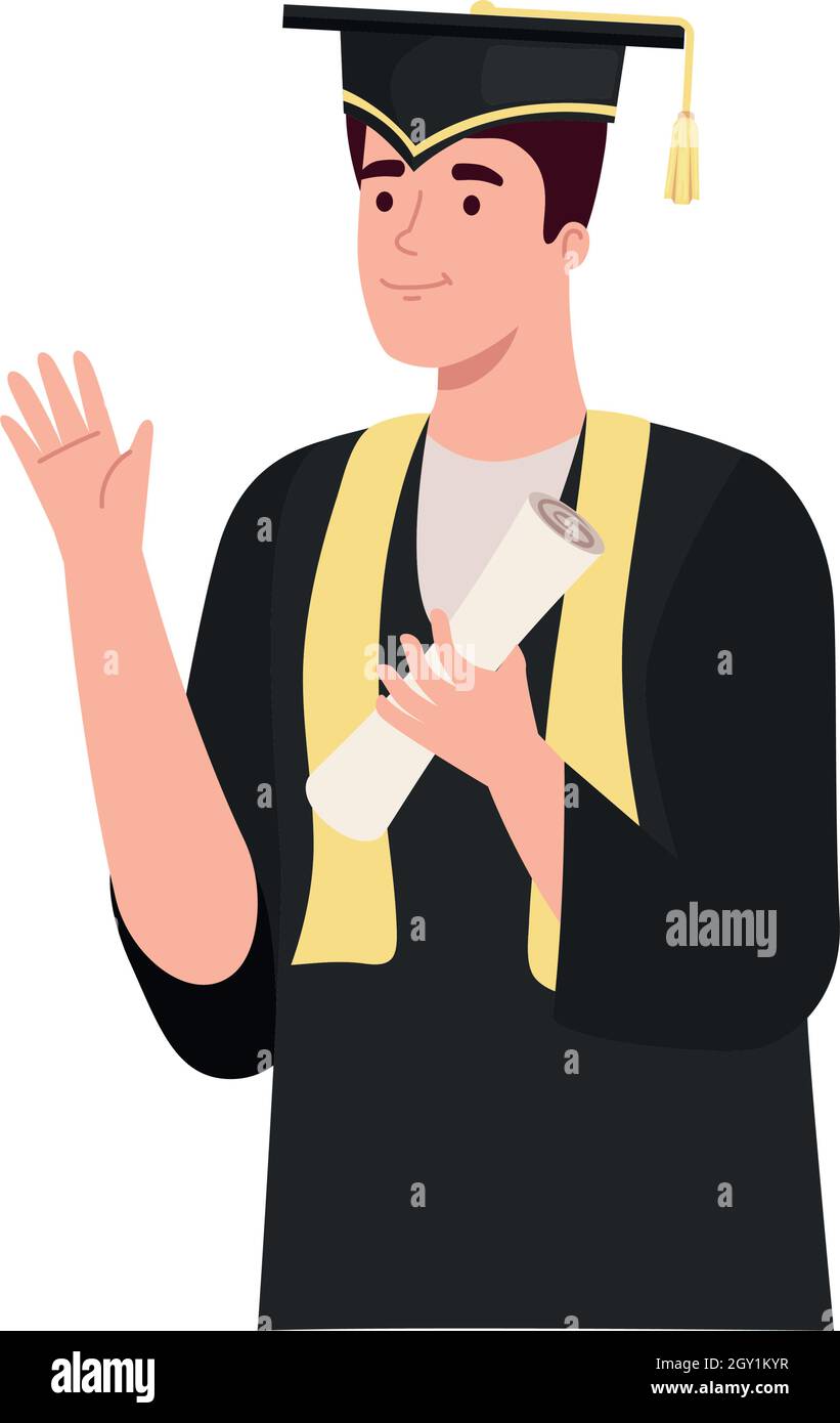man graduate with diploma Stock Vector Image & Art - Alamy