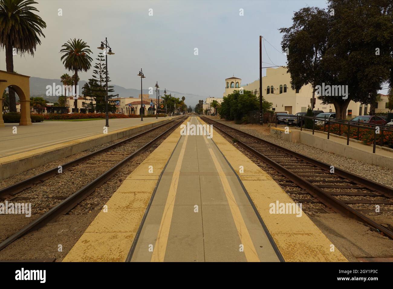 Santa Barbara rail station, California, USA Stock Photo