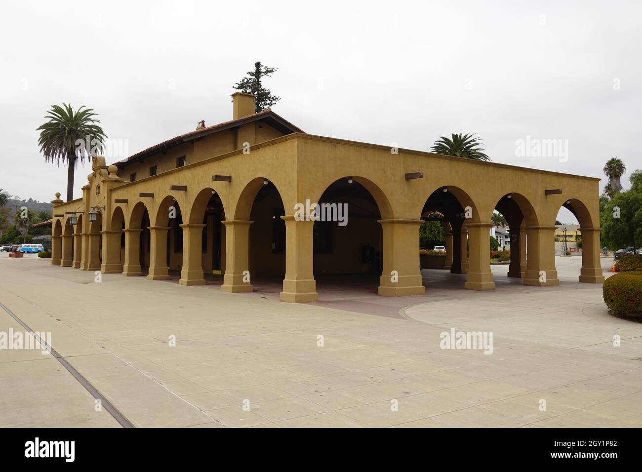 Santa Barbara rail station, California, USA Stock Photo