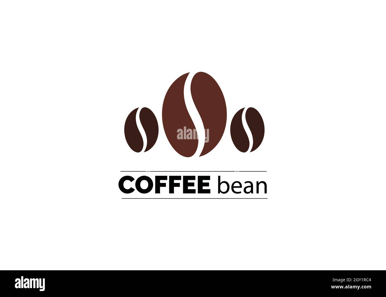 victor coffee bean logo design and icon template. Stock Vector